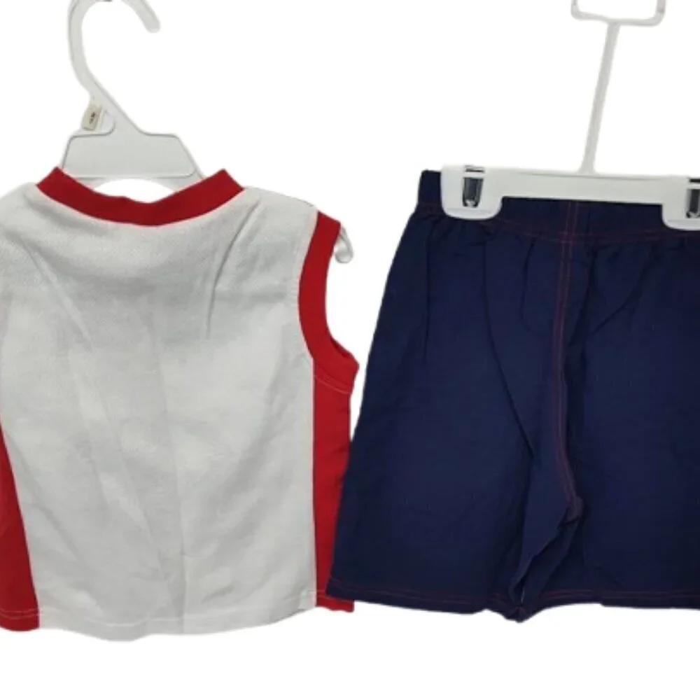 Superman Man of Steel Y2K Boy's 2 Piece Set Sleeveless Top & Shorts Size 3 T NWT